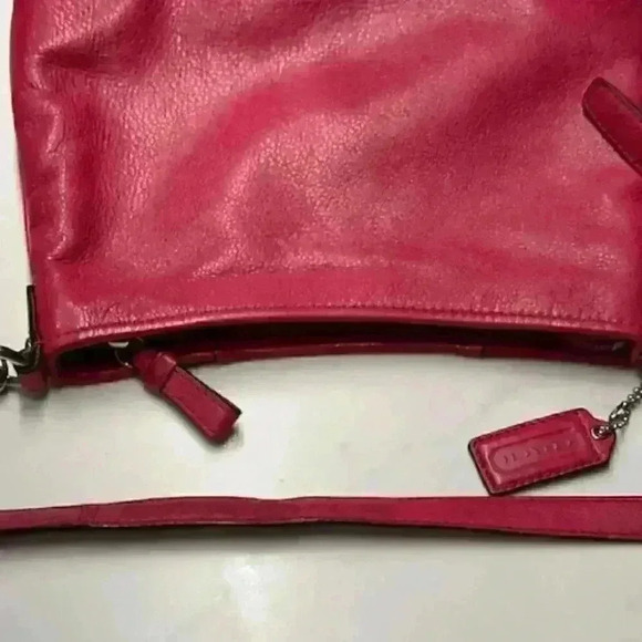 Coach Ashley Crossbody Swingpack Leather Raspberry Pink Shoulder Bag - Picture 8 of 13